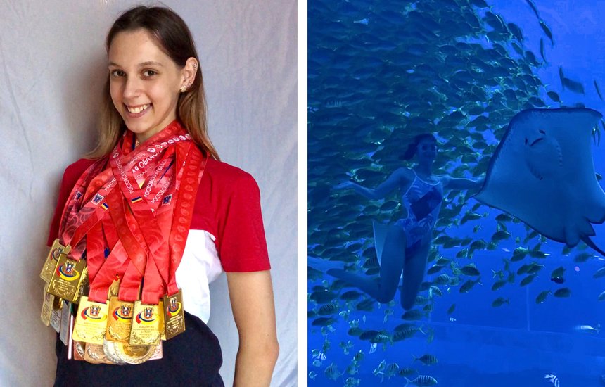 Ева Кмостели. «Выполнить элемент и не задохнуться». Каково это — работать русалкой в океанариуме