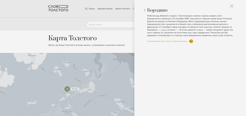 Карта Толстого. Залипательные сайты