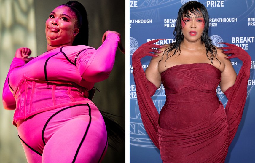 Певица Лиззо в 2019 и в 2025 году