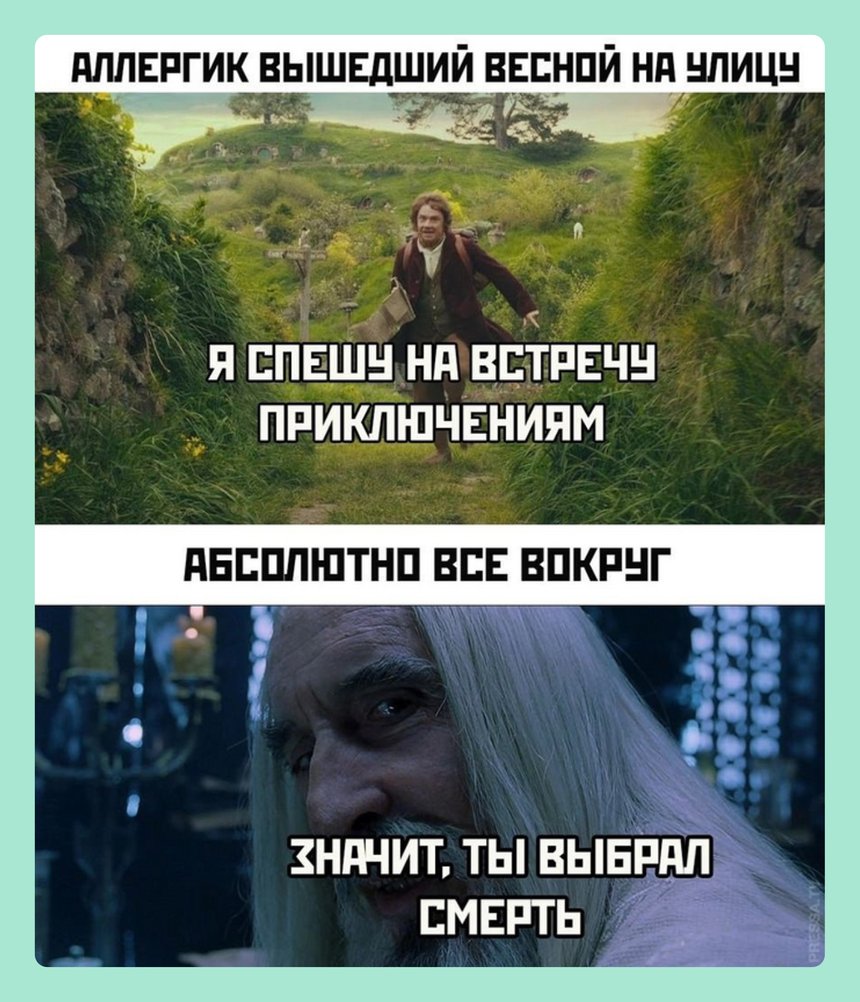 17 мемов про весеннюю аллергию – для всех, кто устал чихать и кашлять от пыльцы