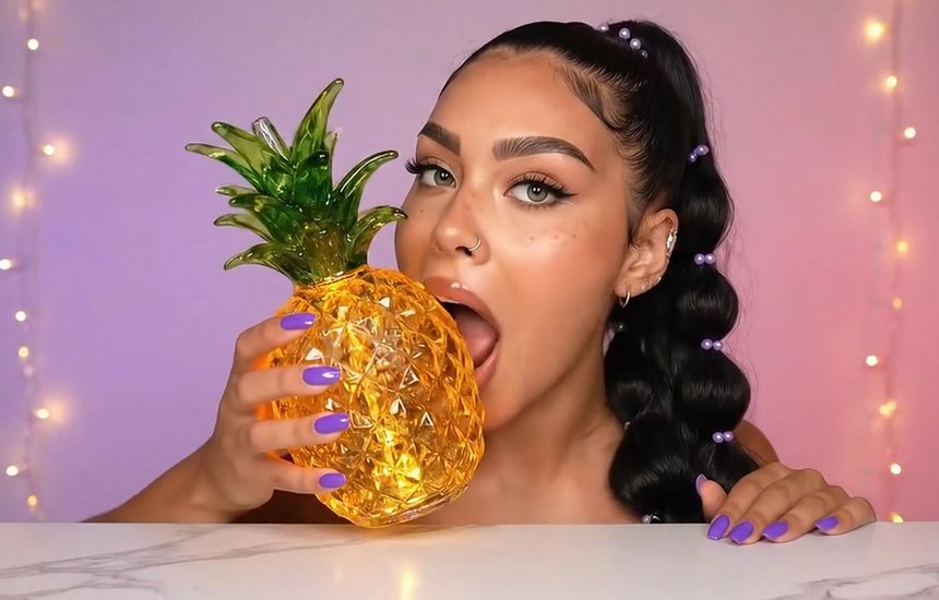 ИИ-блогер Джиджи, которая специализируется на мукбангах